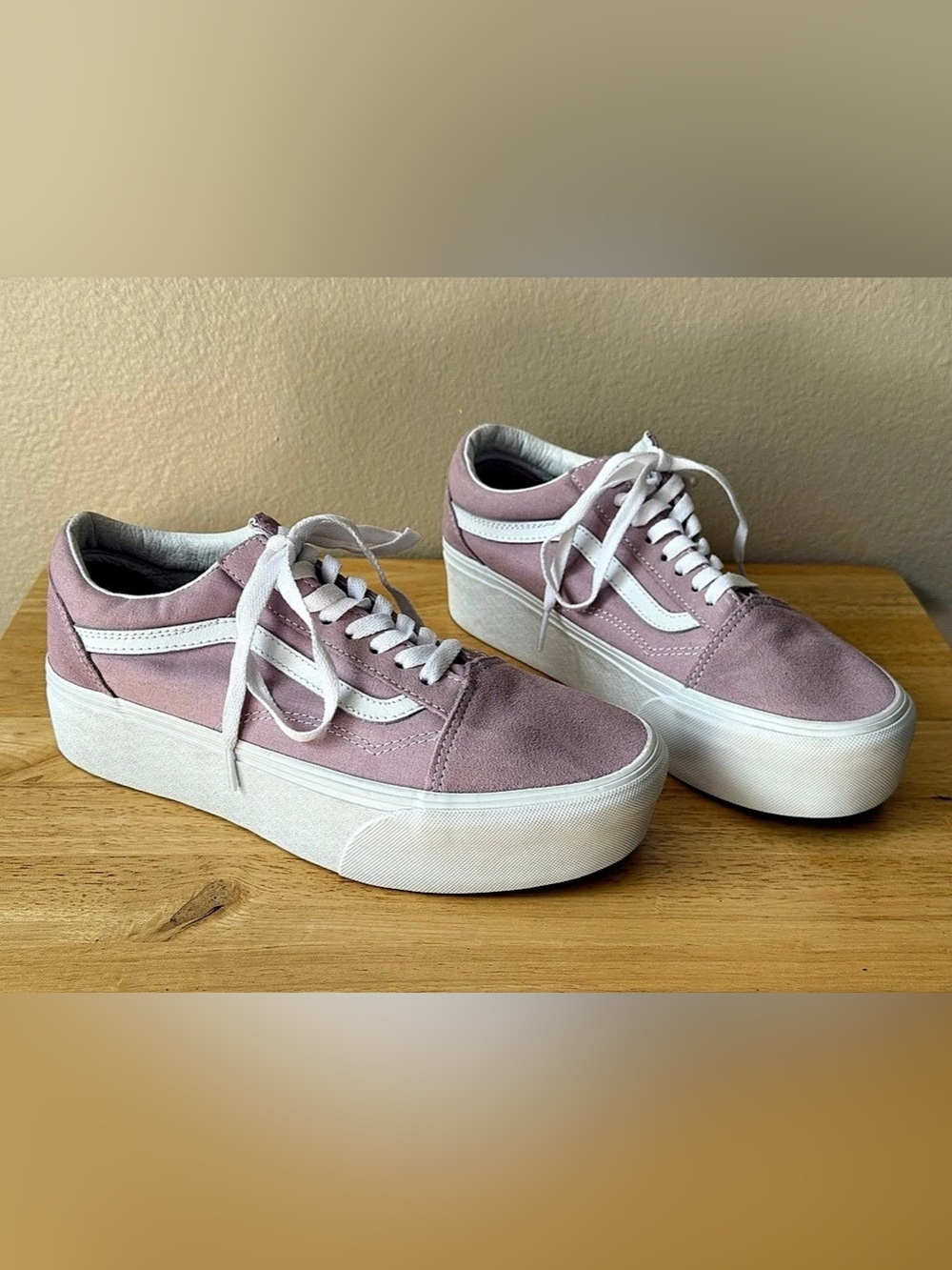 Vans Old Skool Platform Pink Sneakers Women’s 9.5 Men’s 8